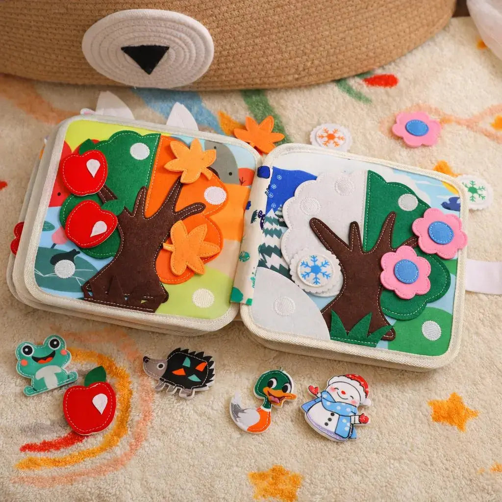 Montessori Quiet Book for Toddlers Soft Felt Busy Book | Sensory Learning Toy