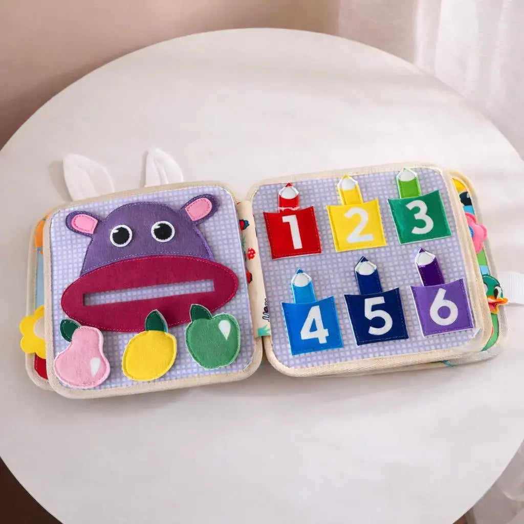 Montessori Quiet Book for Toddlers Soft Felt Busy Book | Sensory Learning Toy