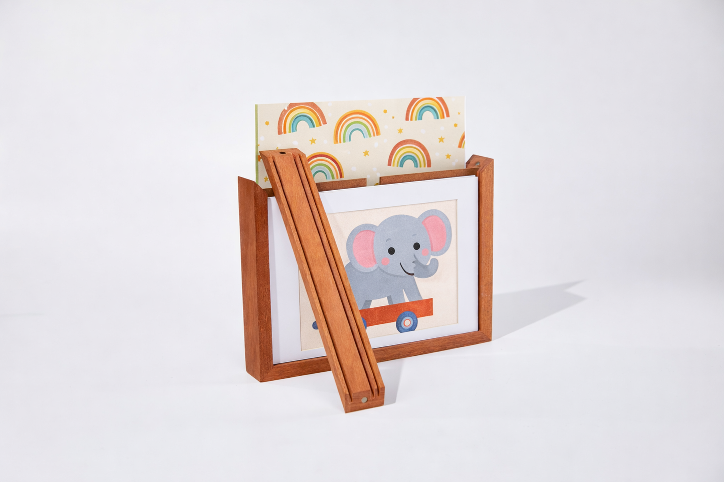 Kids Art Frame | Memory Box for 160+ Artworks | Solid Wood Display & Storage  | Five Colors Available