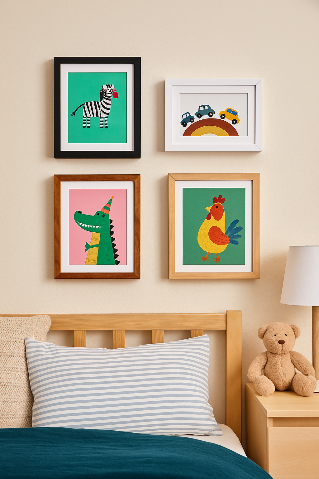 Kids Art Frame | Memory Box for 160+ Artworks | Solid Wood Display & Storage  | Five Colors Available