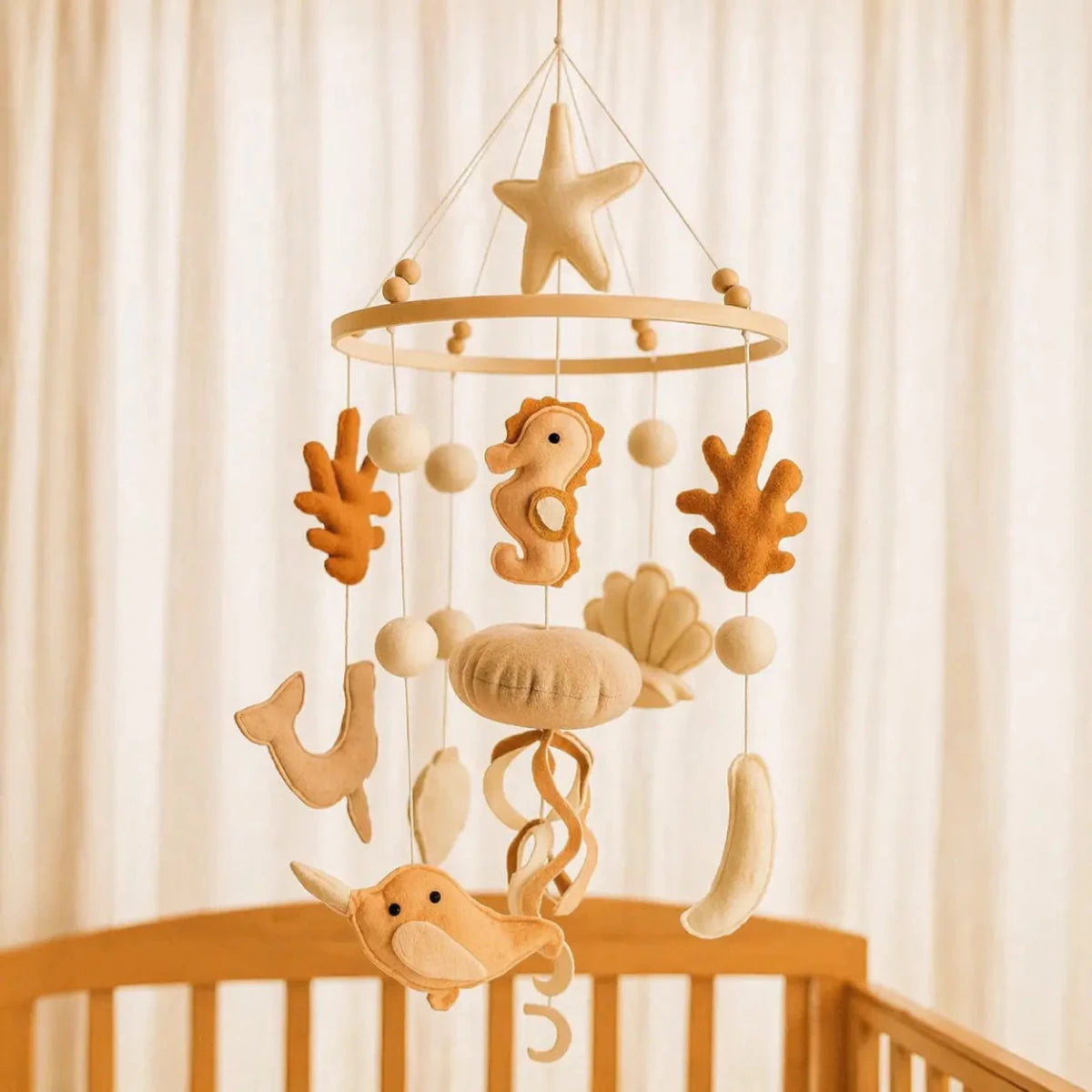 Felt Sea Animal Baby Mobile: Ocean Nursery Decor - Kids Art Frames