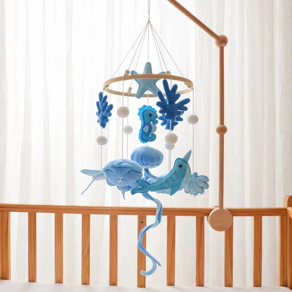 Felt Sea Animal Baby Mobile: Ocean Nursery Decor - Kids Art Frames