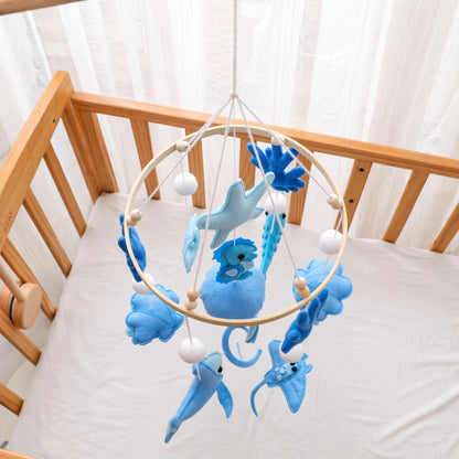 Felt Sea Animal Baby Mobile: Ocean Nursery Decor - Kids Art Frames