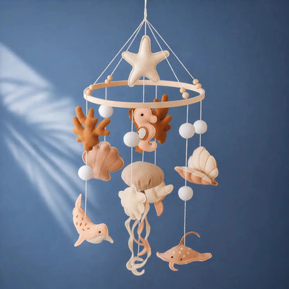Felt Sea Animal Baby Mobile: Ocean Nursery Decor - Kids Art Frames