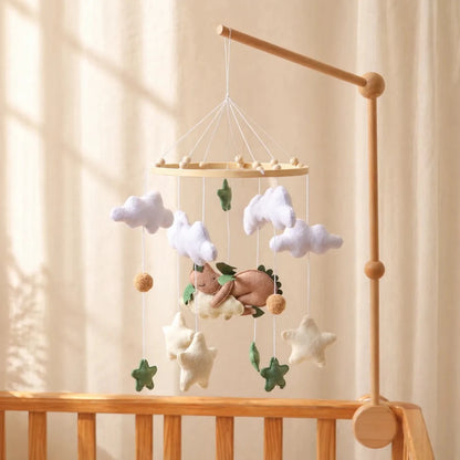 Felt Sleeping Dragon Crib Mobile, Handmade Nursery Decor, Baby Shower Gift - Kids Art Frames