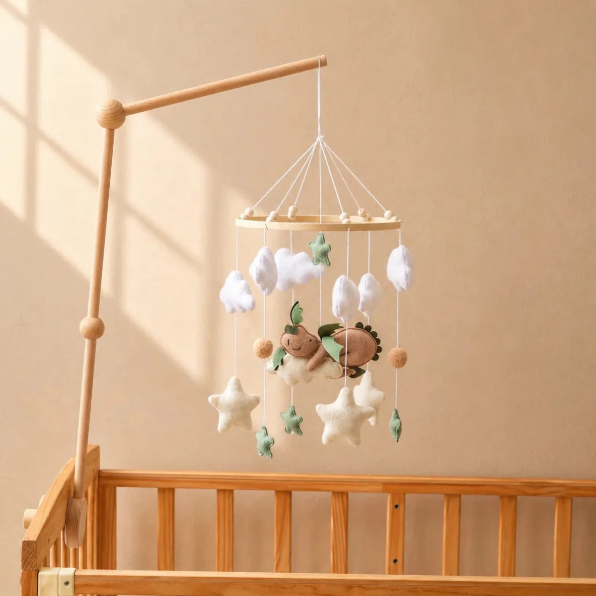 Felt Sleeping Dragon Crib Mobile, Handmade Nursery Decor, Baby Shower Gift - Kids Art Frames