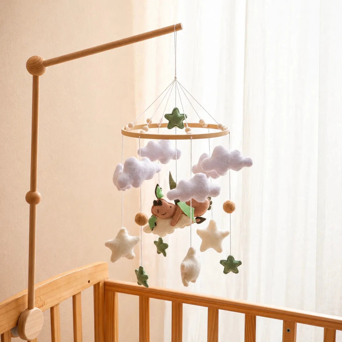 Felt Sleeping Dragon Crib Mobile, Handmade Nursery Decor, Baby Shower Gift - Kids Art Frames