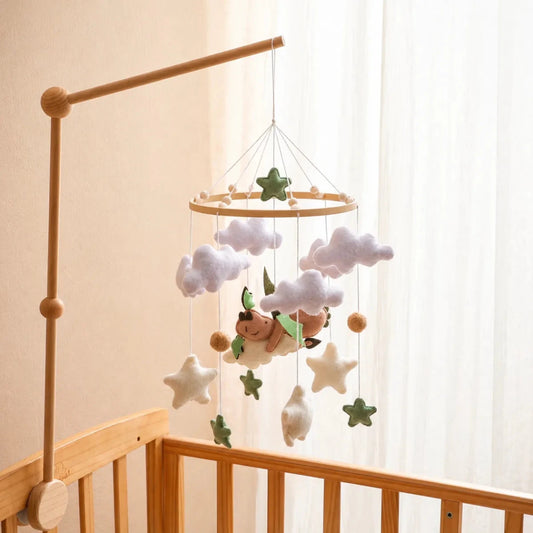 Felt Sleeping Dragon Crib Mobile, Handmade Nursery Decor, Baby Shower Gift - Kids Art Frames