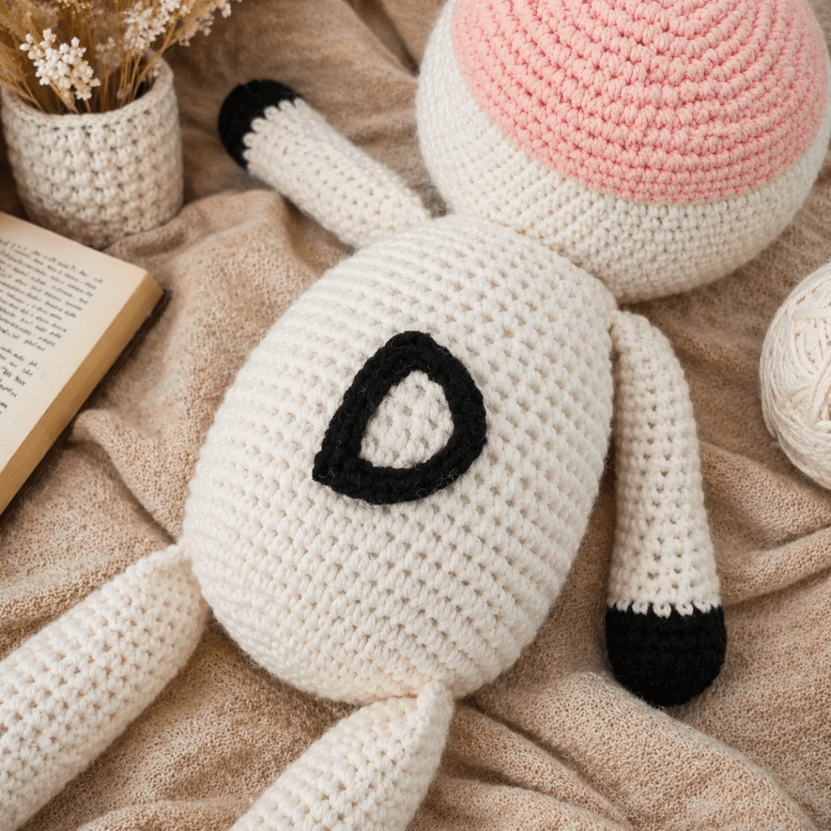 Handmade Crochet Cow Stuffed Animal – 100% Cotton Baby Toy - Kids Art Frames
