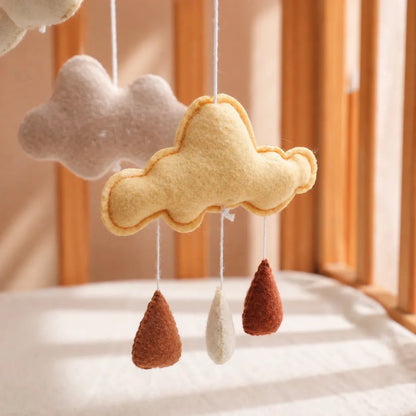 Handmade Felt Flying Bird Crib Mobile, Neutral Nursery Decor, Baby Shower Gift - Kids Art Frames