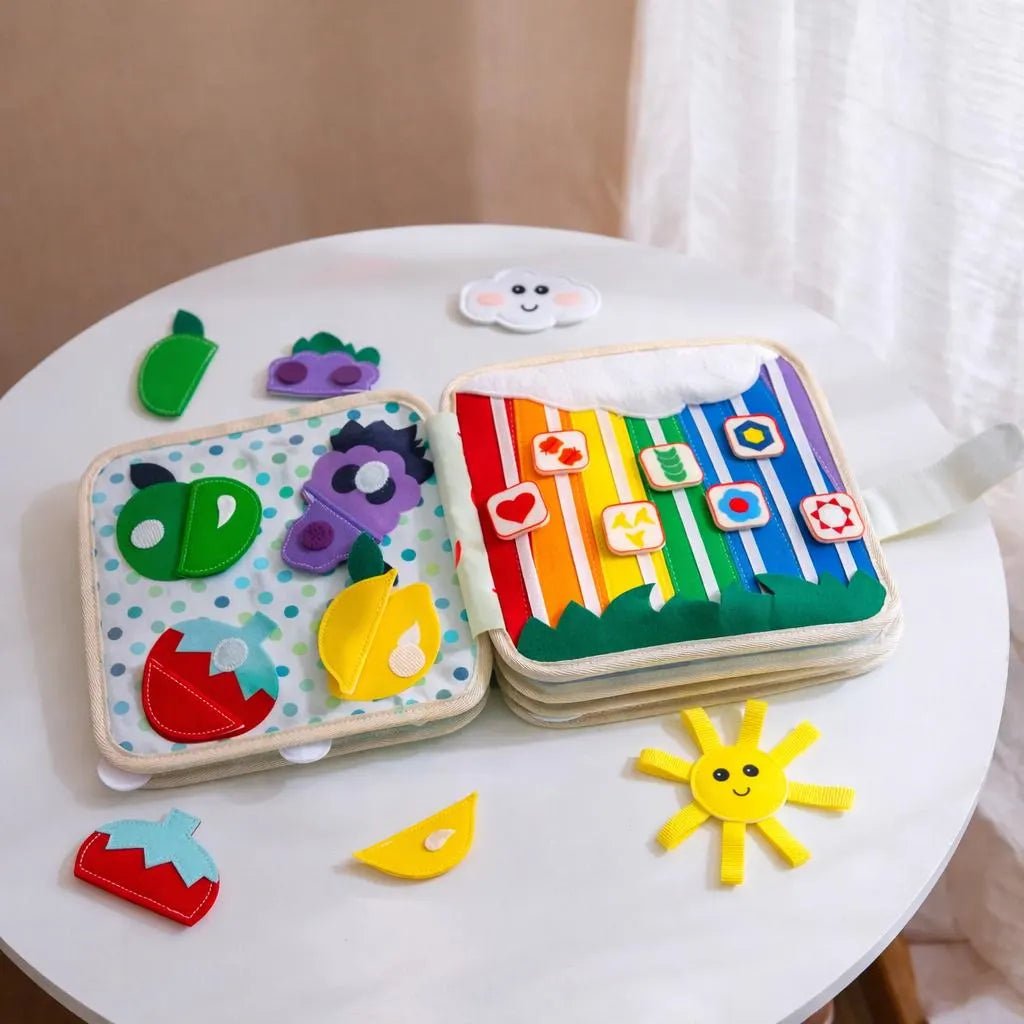 Handmade Kids Quiet Book – Montessori - Inspired Sensory Activity Book - Kids Art Frames