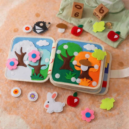 Handmade Kids Quiet Book – Montessori - Inspired Sensory Activity Book - Kids Art Frames