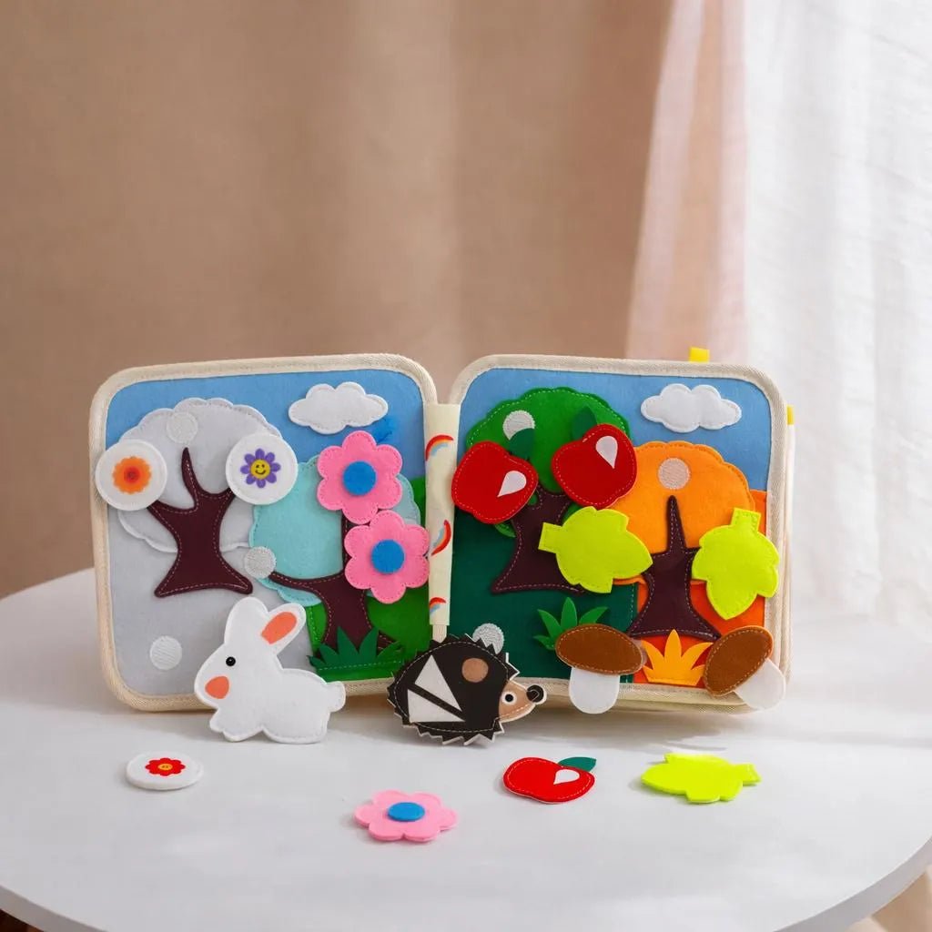 Handmade Kids Quiet Book – Montessori - Inspired Sensory Activity Book - Kids Art Frames