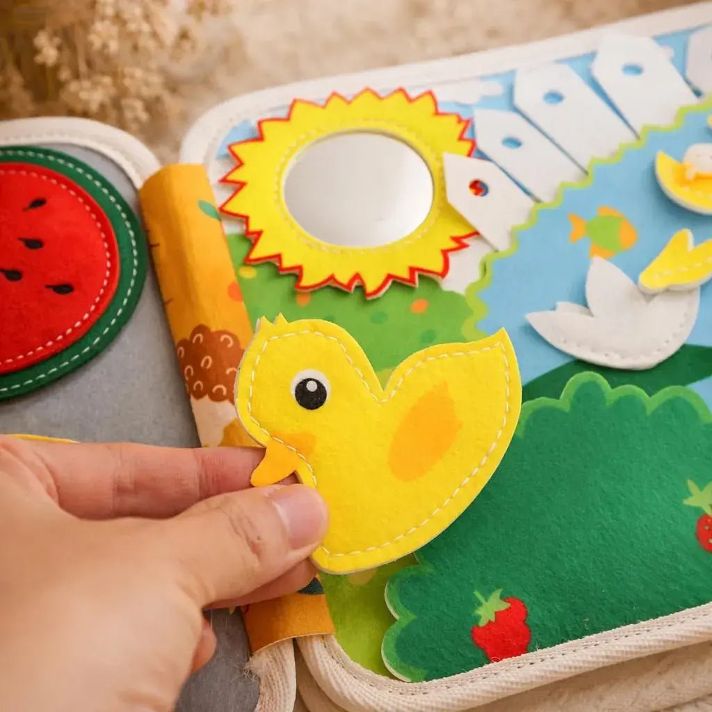 Handmade Kids Quiet Book – Montessori Sensory Squirrel Theme Activity Book for Toddlers - Kids Art Frames