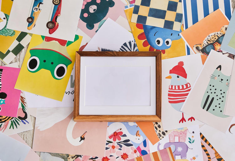 Kids Art Frame Changeable | 100% Real Wood | Magnetic Wooden Kids Easy Open Art Frame | Hold Over 160 Artworks | Five Colors | Two Sizes