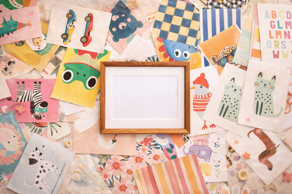 Kids Art Frame | Memory Box for 160+ Artworks | Solid Wood Display & Storage | Five Colors Available - Kids Art Frames