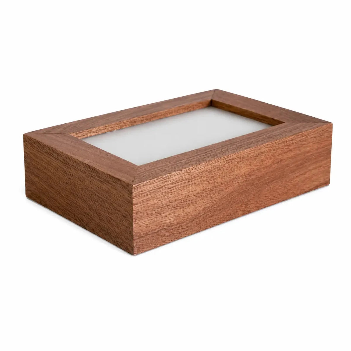Mahogany Color Photo Frame: Real Wood Magnetic Memory Box | Three Size Available - Kids Art Frames