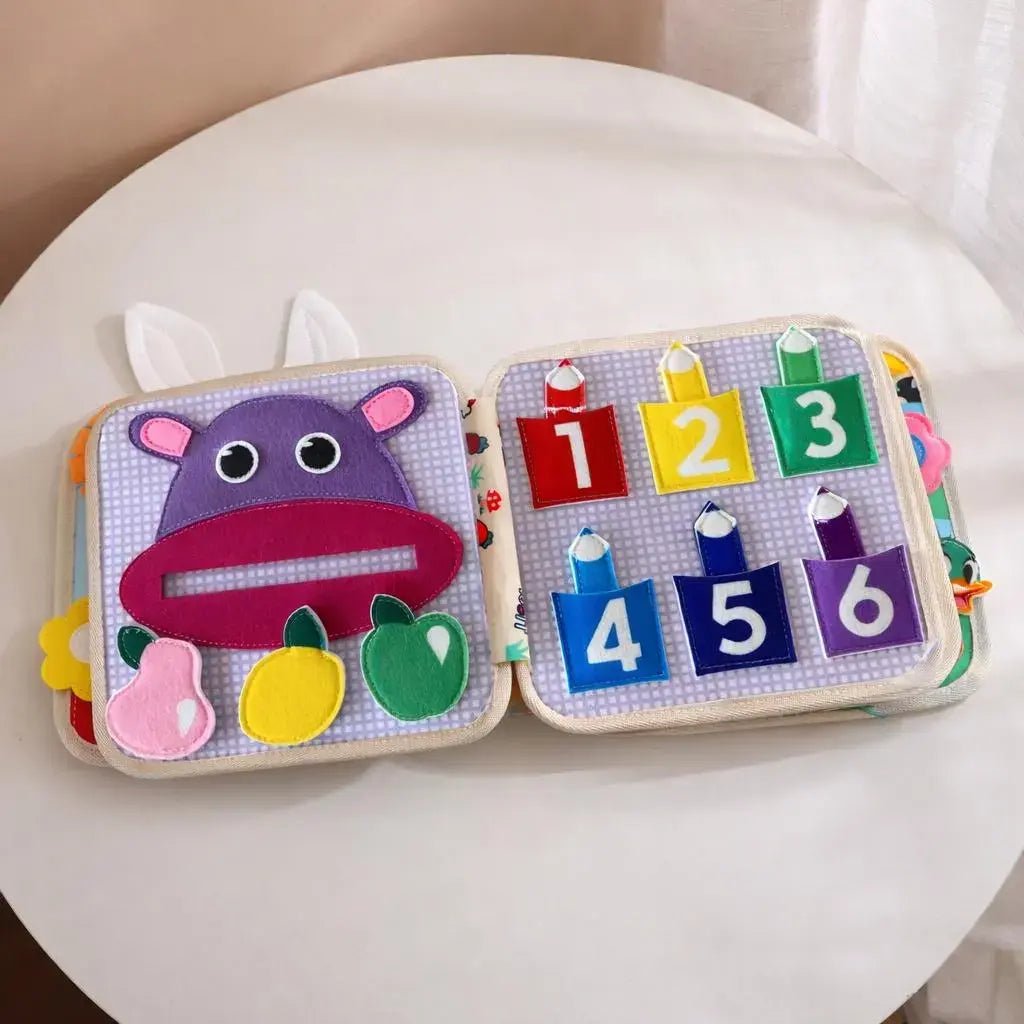 Montessori Animal Quiet Book | Soft Felt Sensory Book for Toddlers (Ages 1–4) - Kids Art Frames