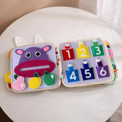 Montessori Animal Quiet Book | Soft Felt Sensory Book for Toddlers (Ages 1–4) - Kids Art Frames