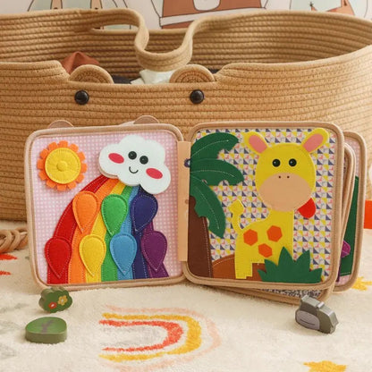 Montessori Felt Quiet Book – Interactive Sensory Toy for Toddlers - Kids Art Frames