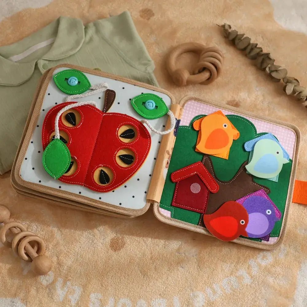 Montessori Felt Quiet Book – Interactive Sensory Toy for Toddlers - Kids Art Frames