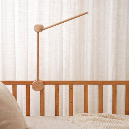 Natural Beech Wood Baby Crib Mobile Hanger Arms:Small Bear • Adjustable - Kids Art Frames
