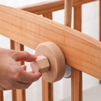 Natural Beech Wood Baby Crib Mobile Hanger Arms:Small Bear • Adjustable - Kids Art Frames