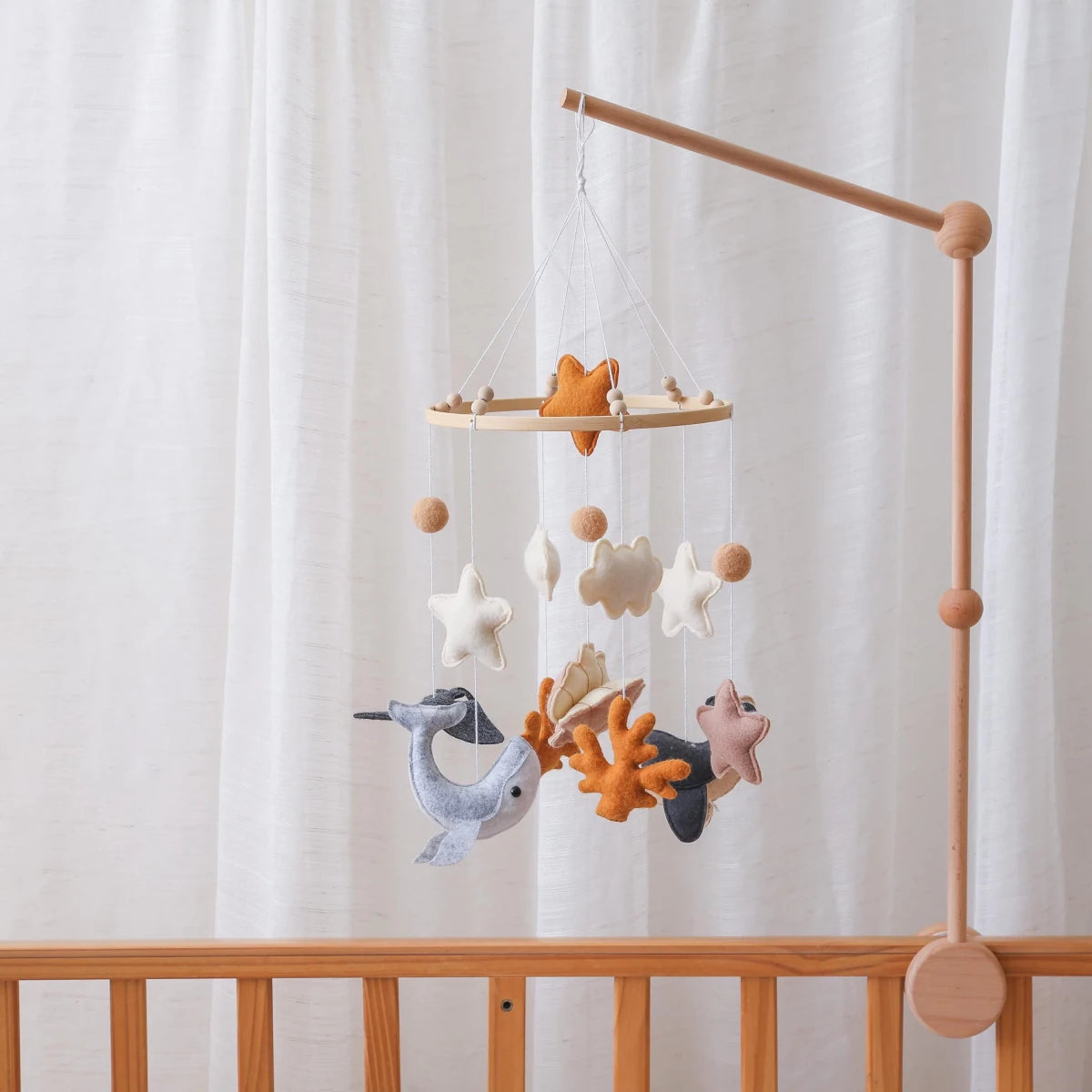 Ocean Adventure Baby Mobile: Handmade Felt Nursery Decor - Kids Art Frames