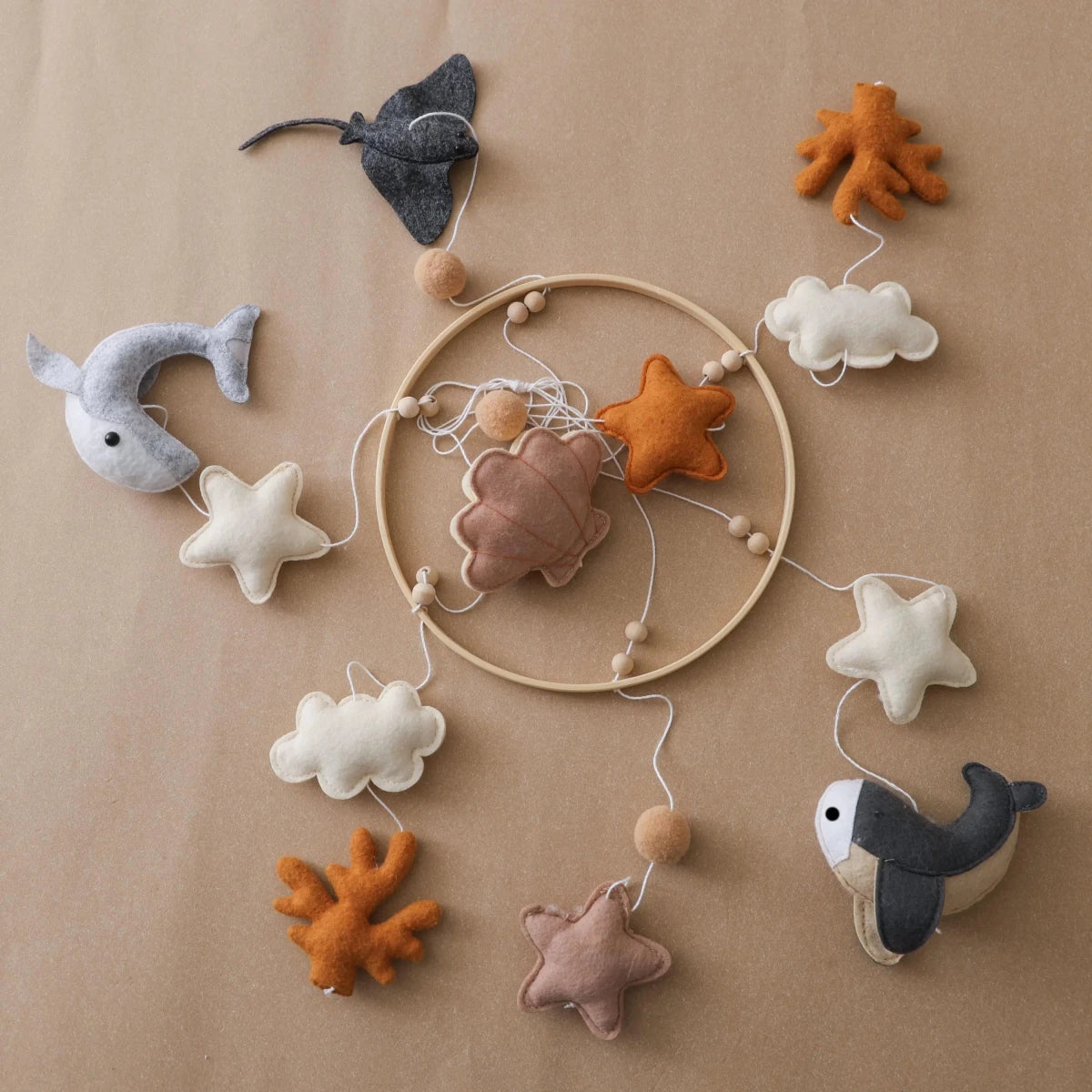 Ocean Adventure Baby Mobile: Handmade Felt Nursery Decor - Kids Art Frames