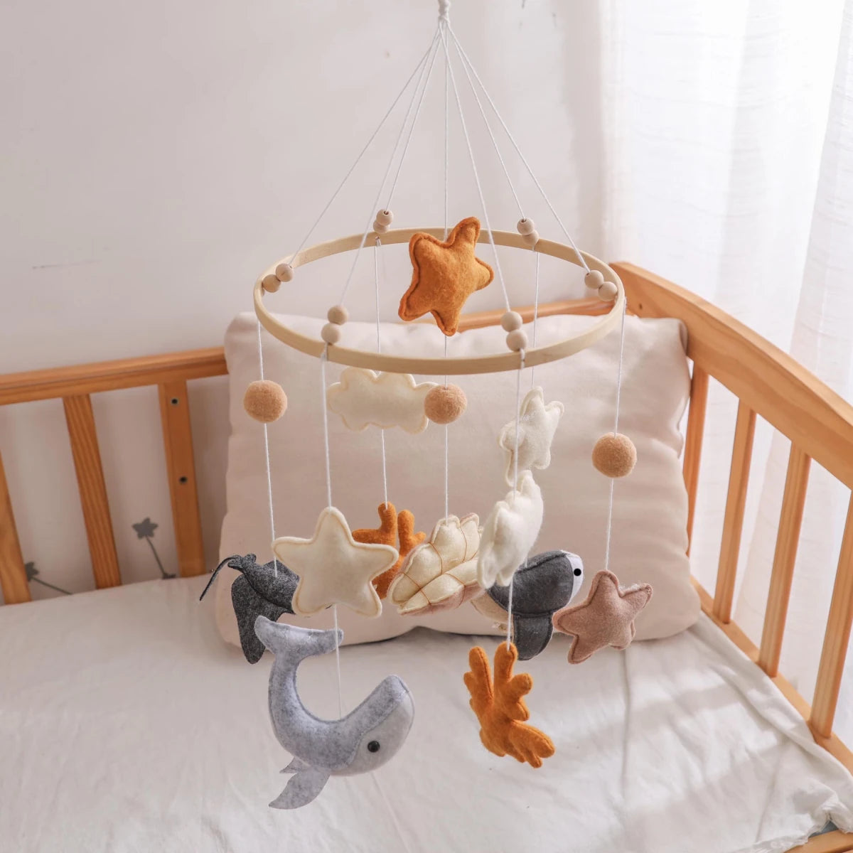 Ocean Adventure Baby Mobile: Handmade Felt Nursery Decor - Kids Art Frames