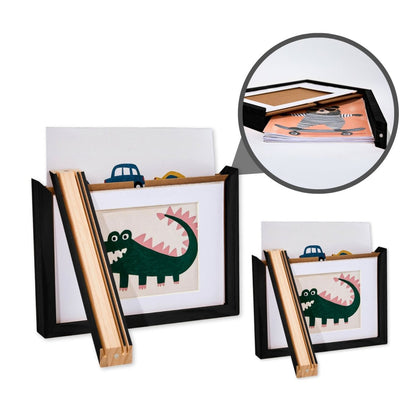 Kids Art Frame | Memory Box for 160+ Artworks | Solid Wood Display & Storage | Five Colors Available - Kids Art Frames