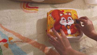 Handmade Kids Quiet Book – Montessori Sensory Squirrel Theme Activity Book for Toddlers