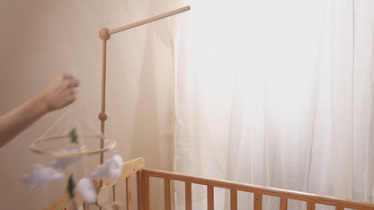 Felt Sleeping Dragon Crib Mobile, Handmade Nursery Decor, Baby Shower Gift
