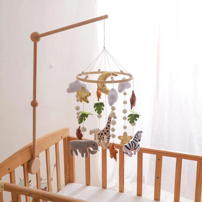 Safari Animal Crib Mobile: Handmade Felt Nursery Decor - Kids Art Frames